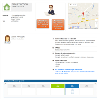 page_docrdv ecran accueil pro